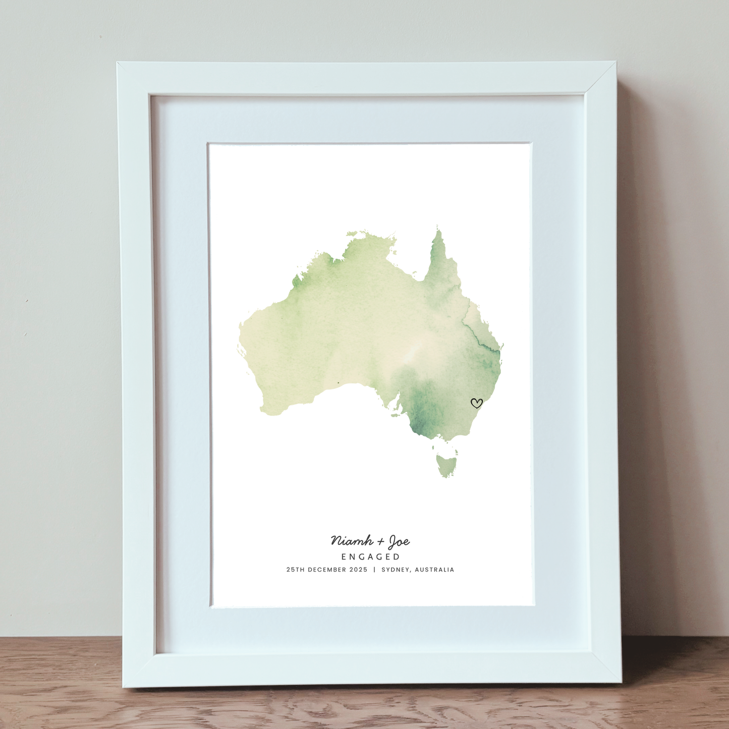 framed personalised-sydney-engagement-gift