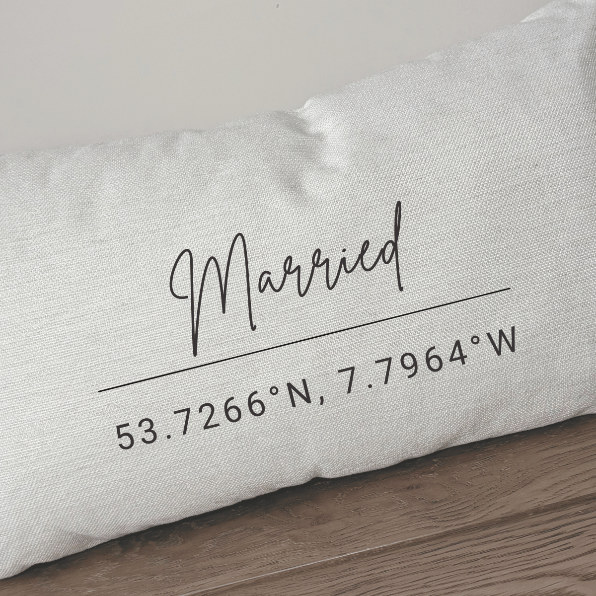 married-coordinates-cushion-gift close up