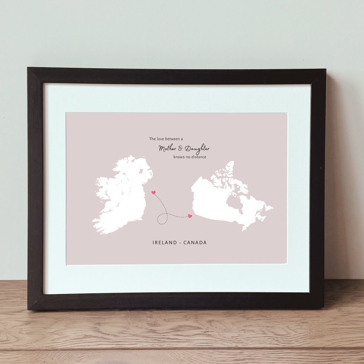 sentimental_mother-daughter-print-black-frame_ireland_to_canada love knows n distance